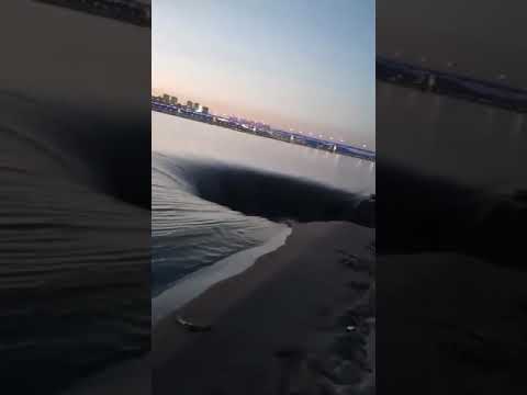 A huge crater has formed on the banks of the Volga river Volgograd / Russia 3 May 2025