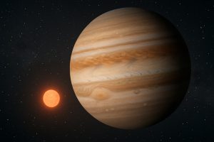 En kæmpeoverraskelse: Astronomer opdager en massiv gasklode, der kredser om den mindste stjerne til dato.